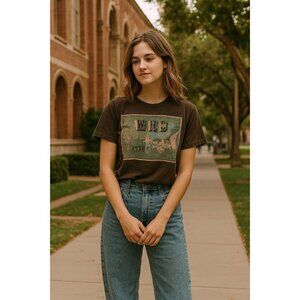 Who Band Graphic Tee Vintage Inspired Brown Medium Soft Crew Retro Rock Shirt